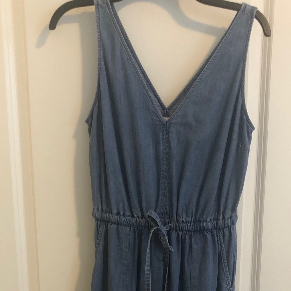 Chambray denim cropped jumper